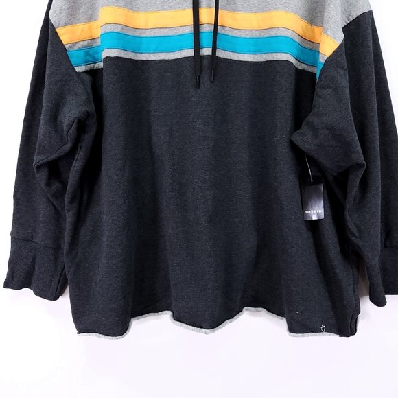 Torrid Everyday Fleece Colorblock Active Hoodie Plus Size 3 3X Sweatshirt New - Picture 11 of 13